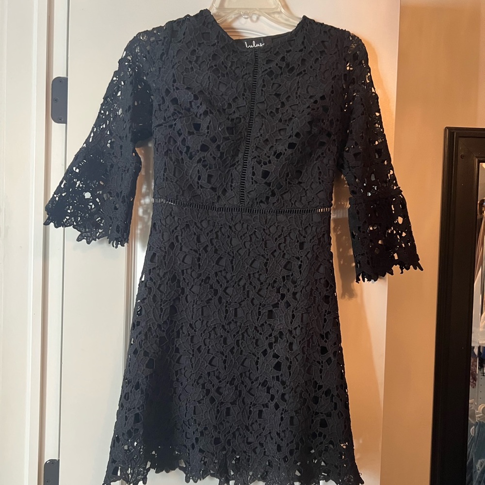 Black lace dress